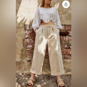 FREE PEOPLE - AFTER LOVE CUFF PANT size M
NWT